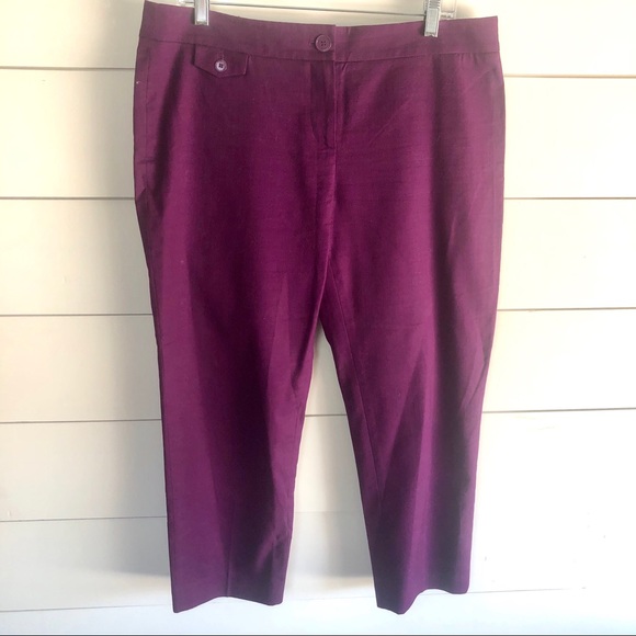 LOFT Pants - ANN TAYLOR LOFT Purple Marisa Pants Size 10